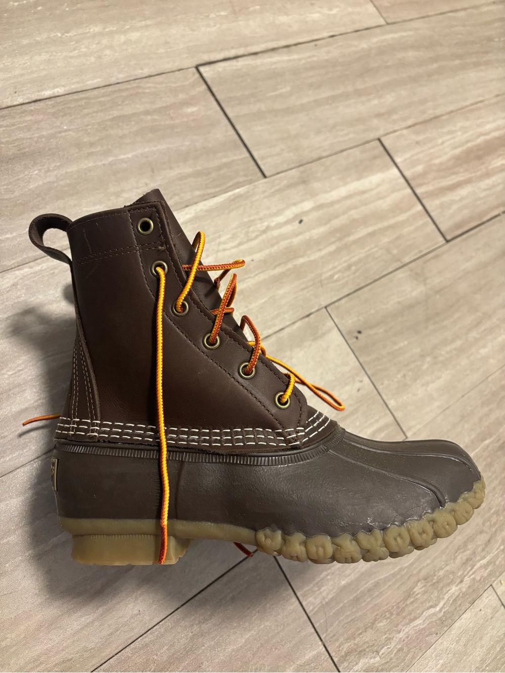 Women's Bean Boots, 8", brown, never worn